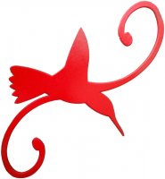 DH7HR - Decorative Hook - Hummingbird - Red - USA