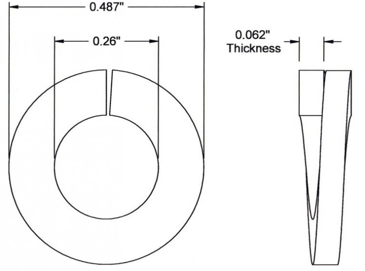 (image for) 43550 - 1/4" Lock Washer