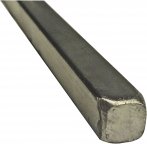 7/16" Square Steel Bar. Hot Rolled A36 Material. 24" Length