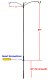 (image for) FP5TERN3 - 3 Arm "Extended Reach" Bird Feeder Pole Set - USA