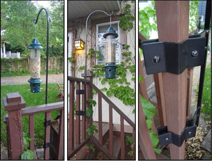 (image for) WIPHWD - Porch/Fence Mounts 1" to 1-1/2" square wood spires- USA