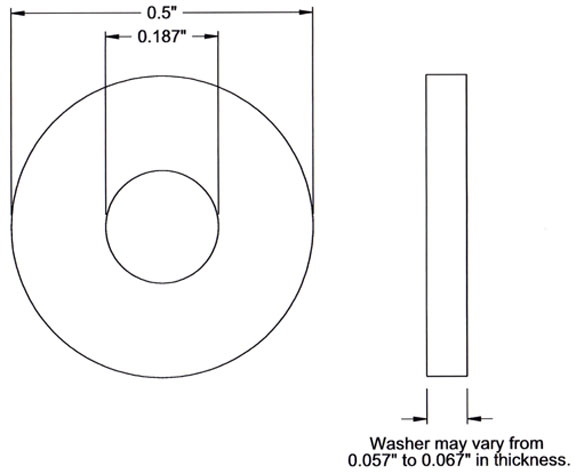 (image for) 24400 - 1/2" x 3/16" Aluminum Washer