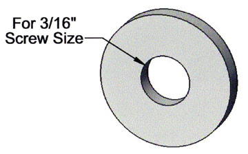 (image for) 24400 - 1/2" x 3/16" Aluminum Washer