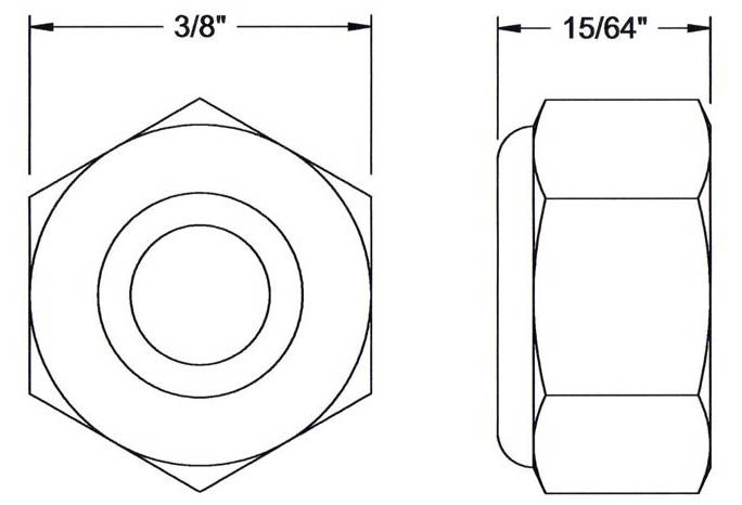 (image for) 40525 - 10-24 Nylon Insert Nut