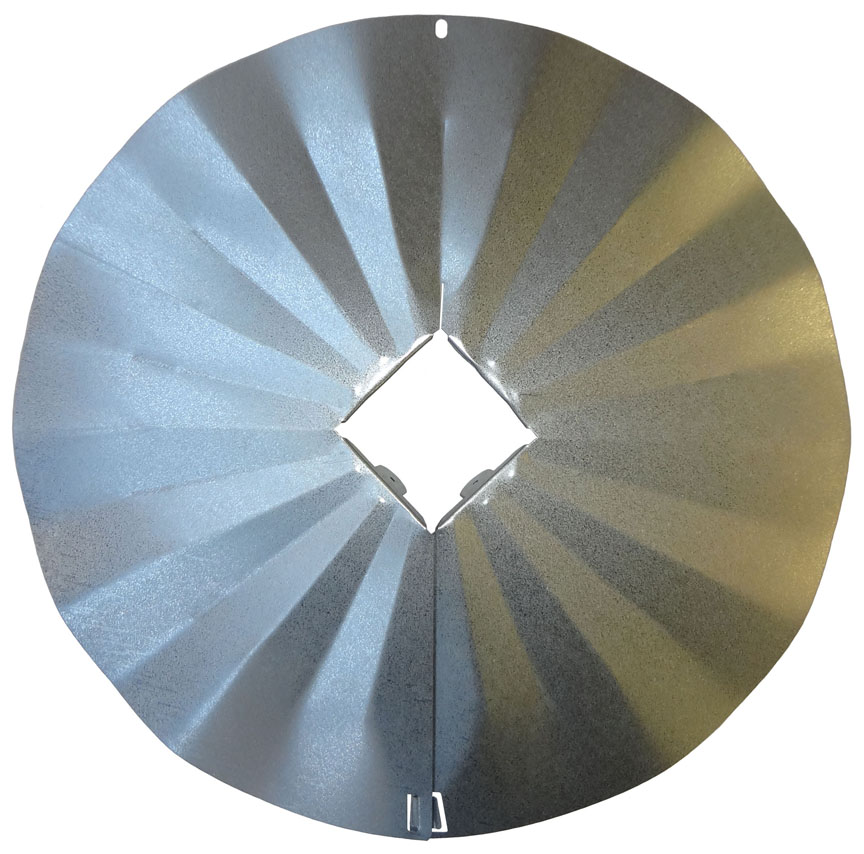 (image for) SB7GLV - 4X4 Disk Squirrel Baffle - Galvanized Finish - USA