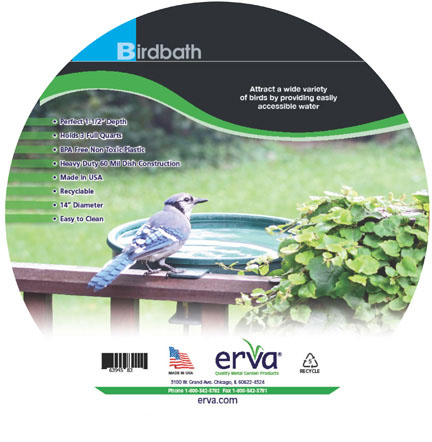 (image for) BA1SL - Bird Bath - Clamp Mount - Green - USA