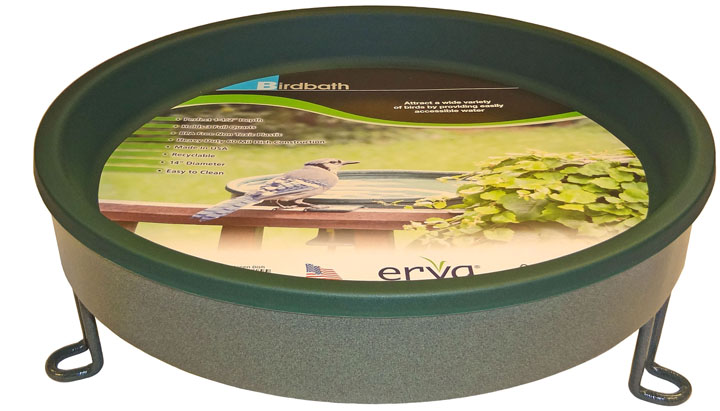 (image for) BA5G - Ground Level Bird Bath - Green - USA