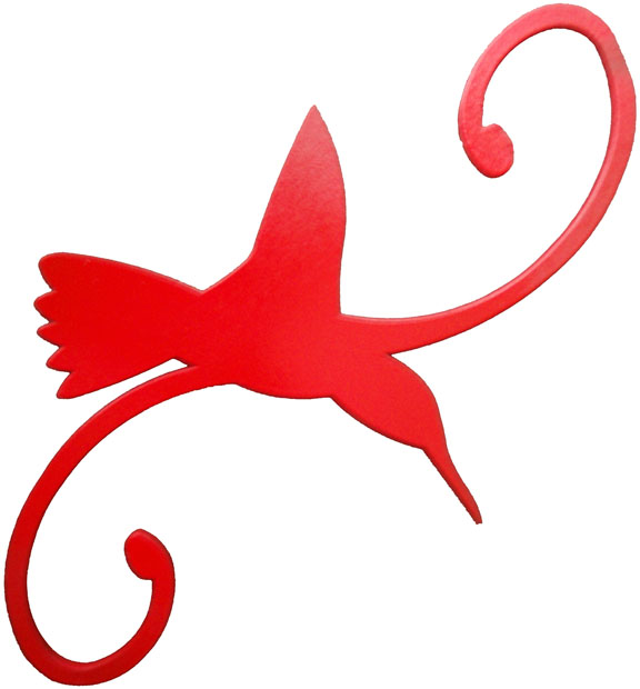 (image for) DH7HR - Decorative Hook - Hummingbird - Red - USA