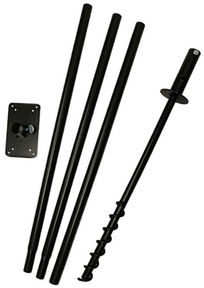 (image for) FP5T - 5 Piece Feeder Pole Set w/Twist In Ground Socket - USA